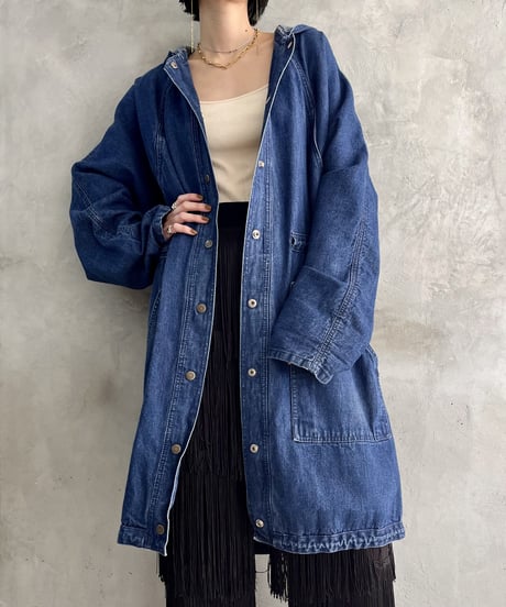 Denim Hooded Coat BL