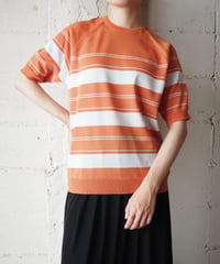 1970's Euro Stripe Short Sleeve Knit OR