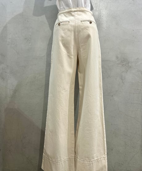 TORY BURCH Cotton Twill Wide Pants IV