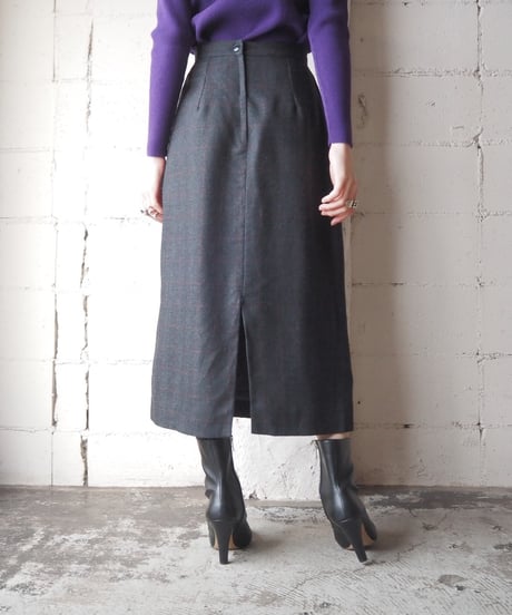 Check Pattern Tight Skirt DGR