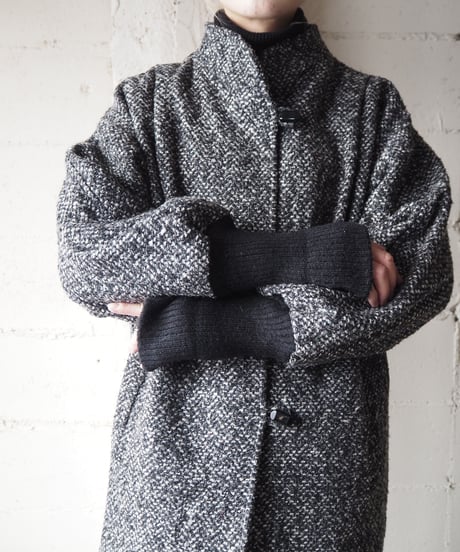 Long Rib Cuff Coat BKWH