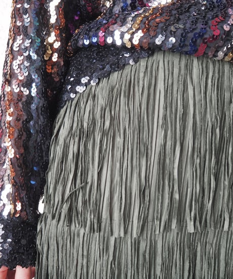 Fringe Long Skirt KA