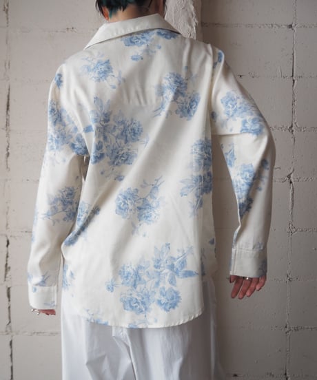 LAUREN Flower Pattern Pajama Shirt WHLBL
