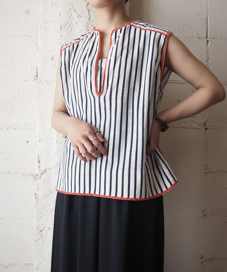 1970's Sleeveless Stripe Shirt WHNVRE