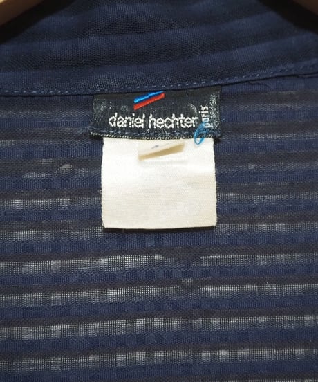 Stripe Open Collar Sheer Blouse NV