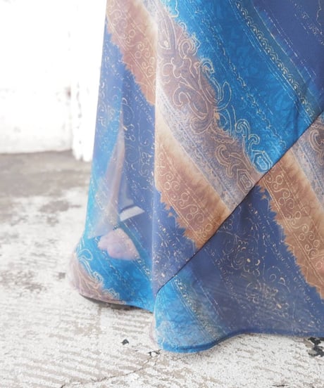 Layered Sheer Pattern N/S Dress NVBR