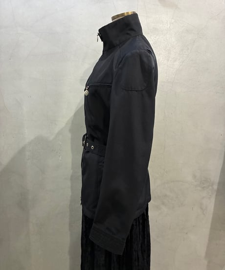 MONCLER Stand Collar Belted Jacket BK
