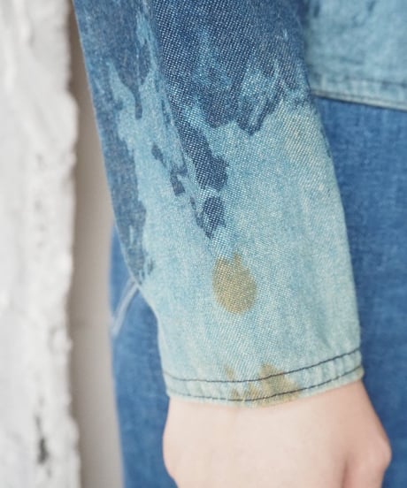 Denim Volume Fringe Jacket BL