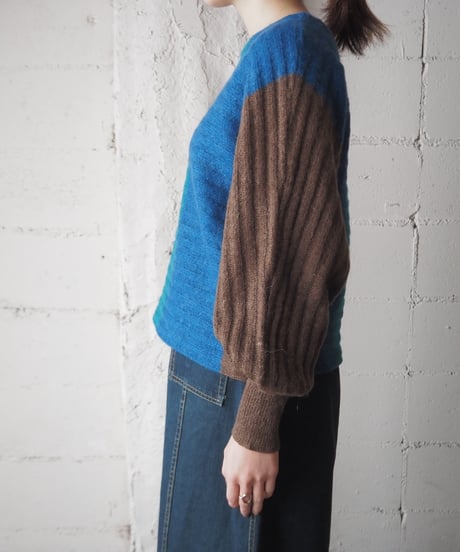 LOUIS JOONE Dolman Sleeve Design Knit BLBK