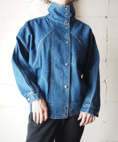 Stand Collar Denim Jacket BL