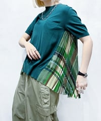 sacai Back Sheer Pleats S/S Knit GN
