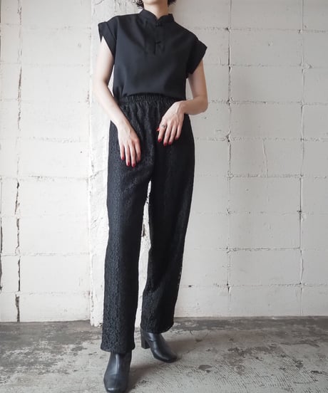 1980's Lace Easy Pants BK