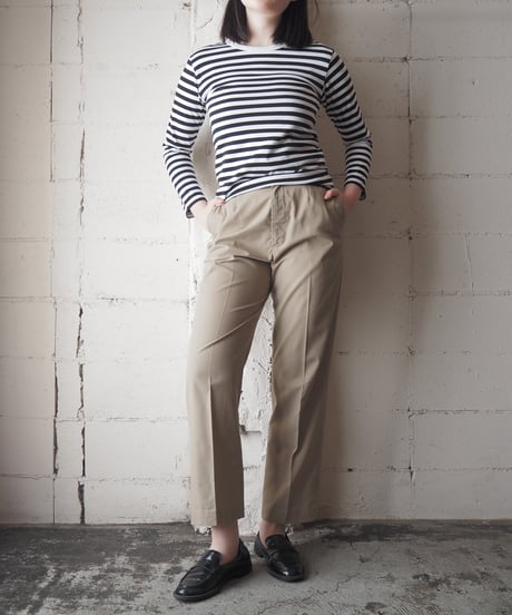 agnes b. Border Long Sleeve Tee BKWH