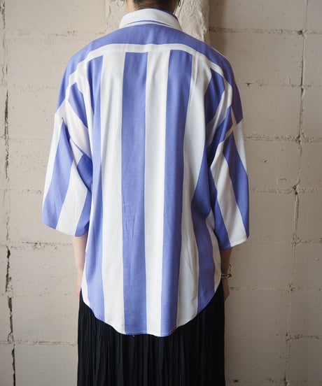 Dolman Sleeve Stripe shirt PURWH