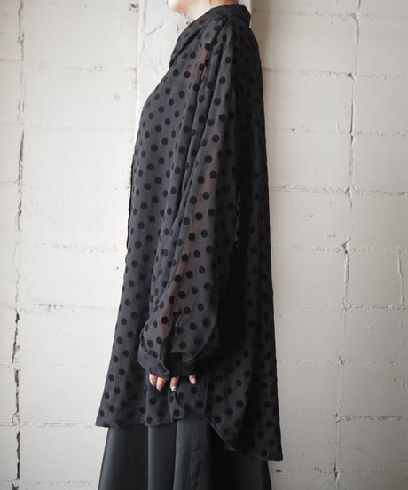 Sheer Dot Shirt BK
