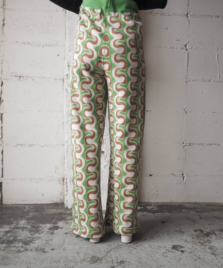 Psychedelic Pattern Knit Pants YGNBR