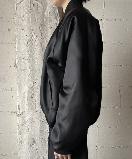 Satin MA-1 Blouson Jacket BK