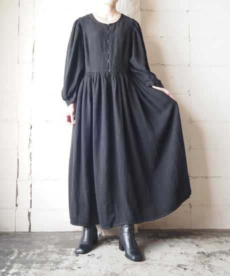 Volume Sleeve Tyrolean Dress BK
