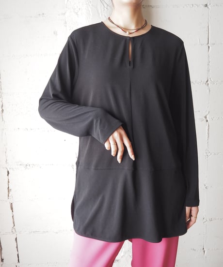 LAUREN Peekaboo Design Long Cutsewn BK