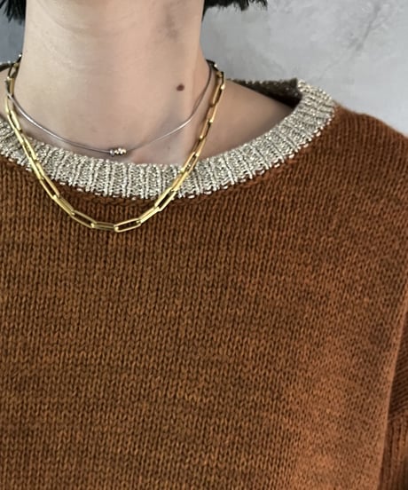 Glitter Mix Collarless Knit BRGD