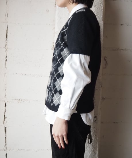 LAUREN Check S/S Knit BKGR