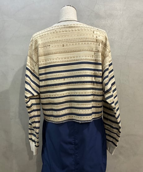 REMAKE Jean Paul GAULTIER Stripe Short Sweat IVNV