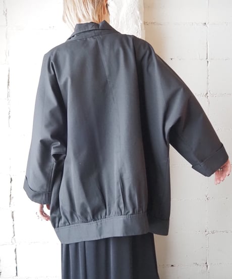 Wide Silhouette Shawl Collar Jacket BK
