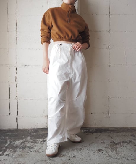 Half Zip Cropped Sweat BR