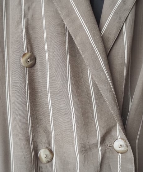 1980's France Stripe Tailored Jacket KABE