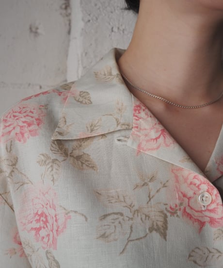 LAUREN RALPH LAUREN Rose Print Open Collar Shirt BE