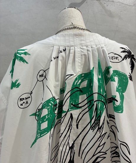DIESEL Scribble Graphics Smock Dress WH