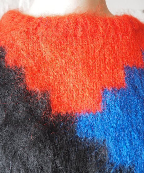 Tricolor Mohair Mix Knit BKREBL