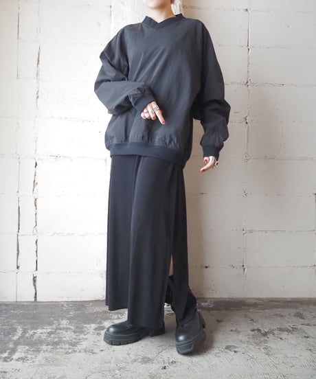 Nylon Pullover Tops BK