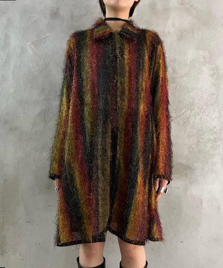 Colorfull Pattern Shaggy Shirt REYEGN