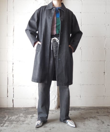 Denim Long Coat BK