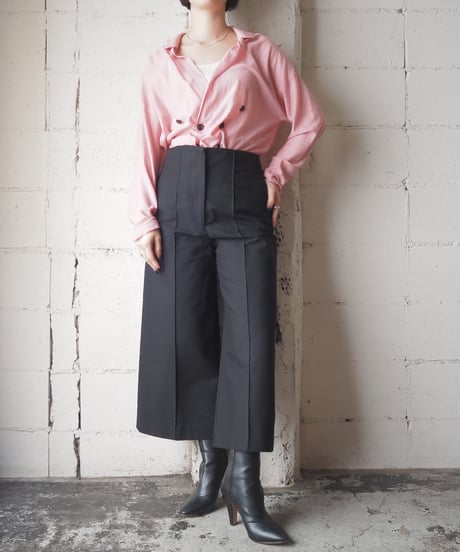 BIMBA Y LOLA Wide Cropped Pants BK