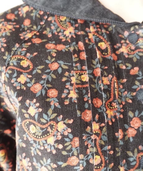 Eddie Bauer Flower Pattern Corduroy Dress BKRE