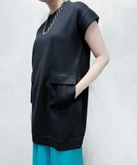 KARL LAGERFELD Sleeveless Pockets Dress BK