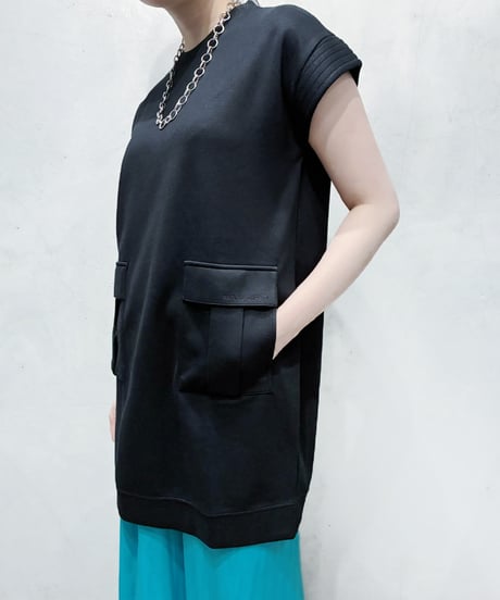 KARL LAGERFELD Sleeveless Pockets Dress BK