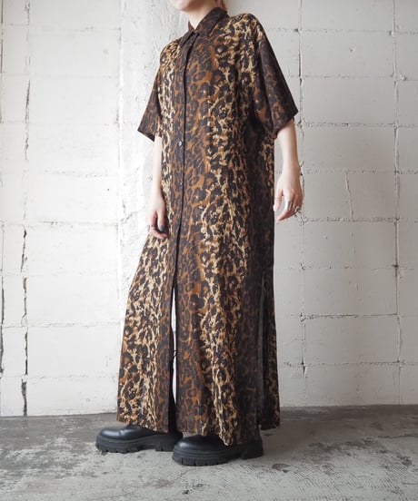Leopard Pattern Shirt Dress BR