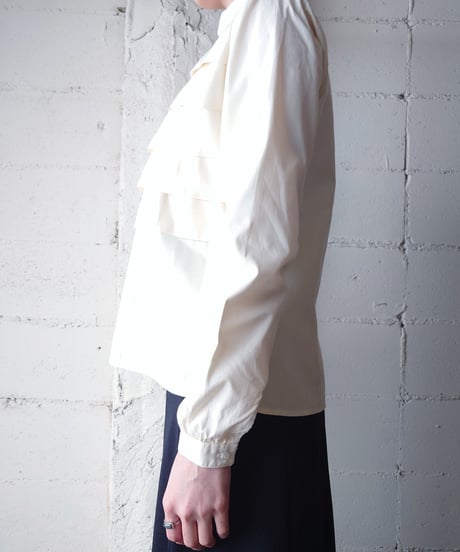 Pleated Back Button Blouse IV