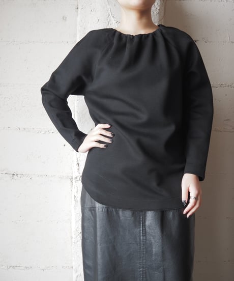 JILSANDER NAVY Gather Neck Cutsewn BK
