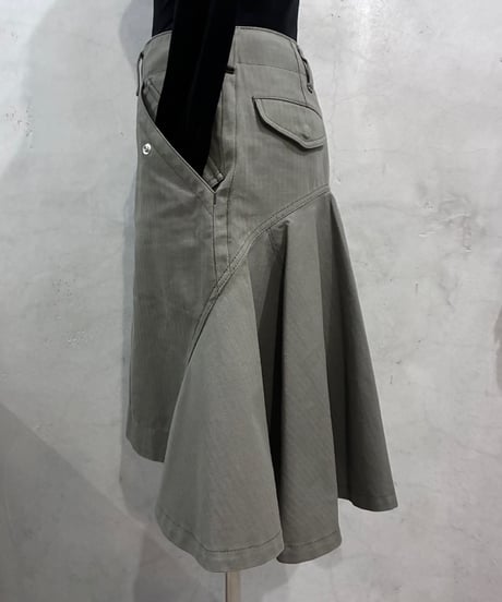 sacai luck Back Flared Cargo Skirt KA