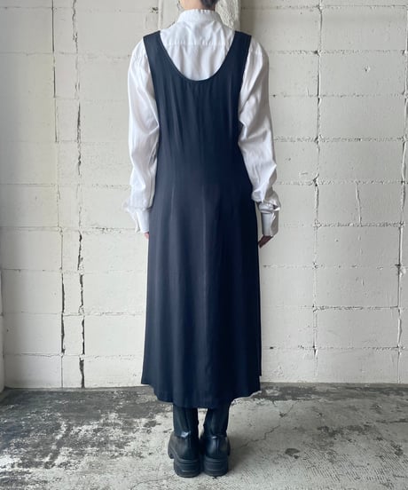 impressions Side Button Jumper Skirt BK