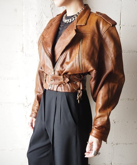 Side Lace Up Short Leather Riders BR