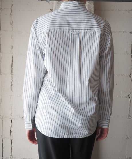A.P.C. Striped Band Collar Shirt WHBL