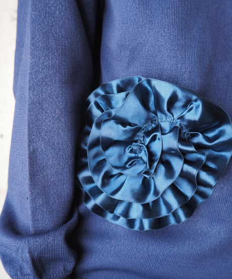 REMAKE 1960-70's Euro Frilled Flower Cardigan NV