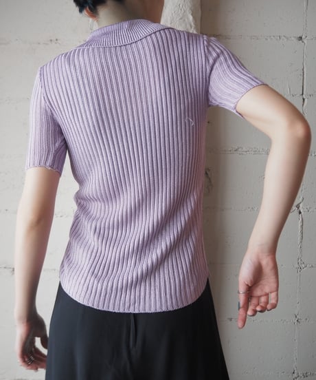 s/s Rib Cardigan PUR
