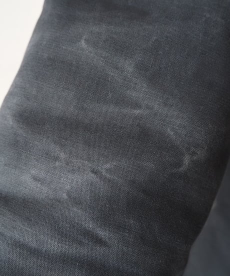 Denim × Moleskin Asymmetric Design Coat BKNV