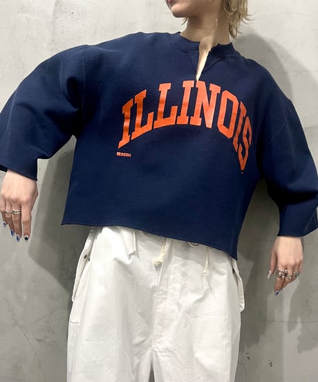 Remake "ILLINOIS" Print Cut Off Sweat NVOR